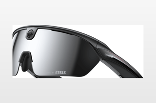 Side by side comparison of a bike camera mount and camera glasses